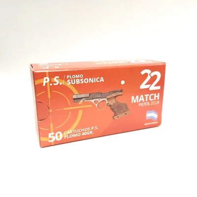 Balas Orbea Match Pistol 22 LR Subsonic 40gr Solid Lead x50