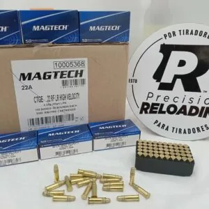 Balas Magtech 22 LR High Velocity 40gr Solid Lead Round Nose x50
