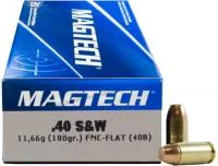 Balas Magtech 40 S&W 180gr FMJ Flat x50